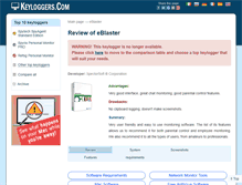 Tablet Screenshot of eblaster.keyloggers.com